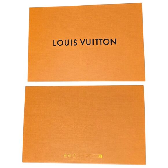 Authentic Louis Vuitton Luxury Orange Blue Empty Box 10.75"x 7.25"x3.125" & Bag - Picture 2 of 15